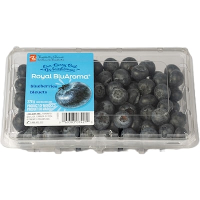 President's Choice Blueberries 278 g, $2.70/100g