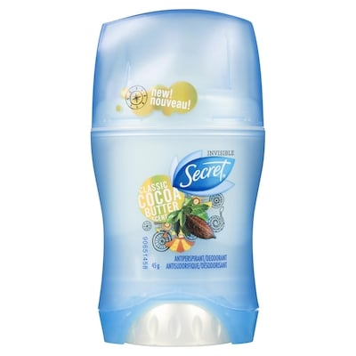 Secret Fresh Antiperspirant and Deodorant Invisible Solid, Cocoa Butter 45 g, $12.20/100g