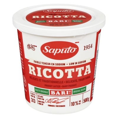 Saputo Bari Ricotta 500 g, $1.80/100g