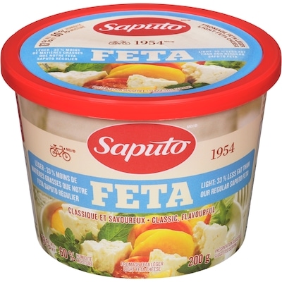 Saputo Fromage Feta léger 200 g, 2,50 $/100g