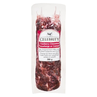 Celebrity Goat Cheese, Cranberries & Cinnamon 300 g, $3.50/100g