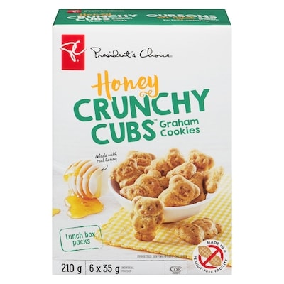 President's Choice Honey Crunchy Cubs Graham Cookies  210 g, $1.09/100g