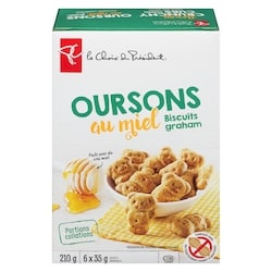 le Choix du Président Biscuits graham oursons au miel 210 g, 2,14 $/100g