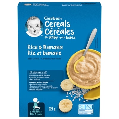 Nestlé Gerber Rice & Banana Baby Cereal 227 g, $2.42/100g