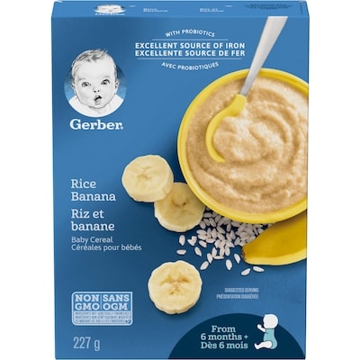 Nestlé Gerber Céréales Pour Bébés Étape 2 Riz Avec Banane 227 g, 2,42 $/100g