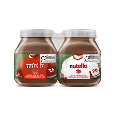 Nutella Pâte à tartiner aux noisettes avec du cacao pour le petit-déjeuner 2x725.0 g, 1,52 $/100g