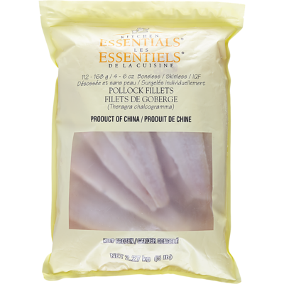 Kitchen Essentials Filet de goberge surgelé individuellement 2 kg, 0,92 $/100g