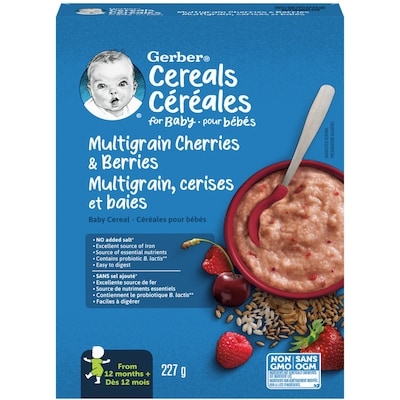 Nestlé Gerber Stage 4 Multigrain Cherries & Berries Baby Cereal 227 g, $2.42/100g