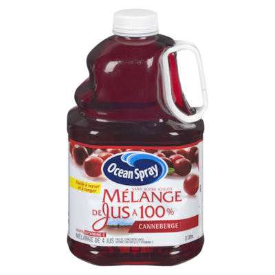 Ocean Spray Mélange de jus à 100 % canneberges 3 l, 0,28 $/100ml
