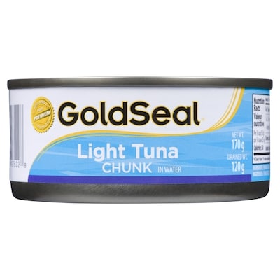 GoldSeal Chunk Light Tuna, In Water 170 g, $1.05/100g