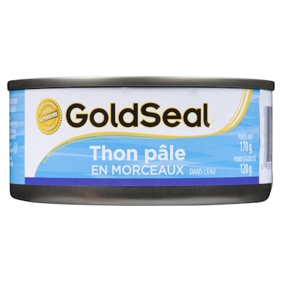 GoldSeal Morceaux de thon pâle dans l’eau 170 g, 1,05 $/100g