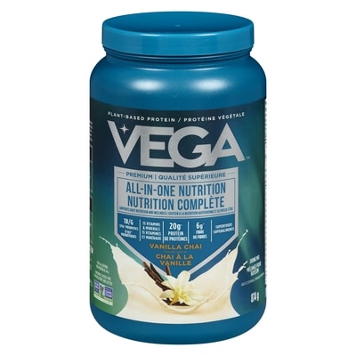 Vega All-in-One Protein Powder, Vanilla Chai 874 g, $6.86/100g