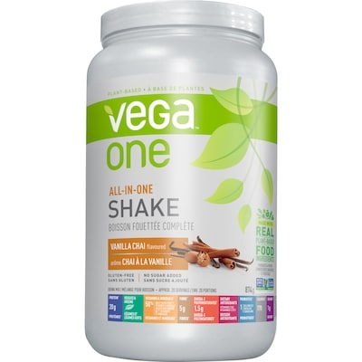 Vega Boisson Fouettée Complète, Chai à la vanille 874 g, 6,86 $/100g