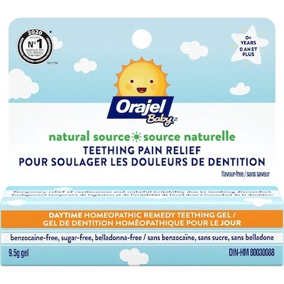 Orajel Gel de source naturelle pour soulager des douleurs de dentition 9.5 g, 120,95 $/100g