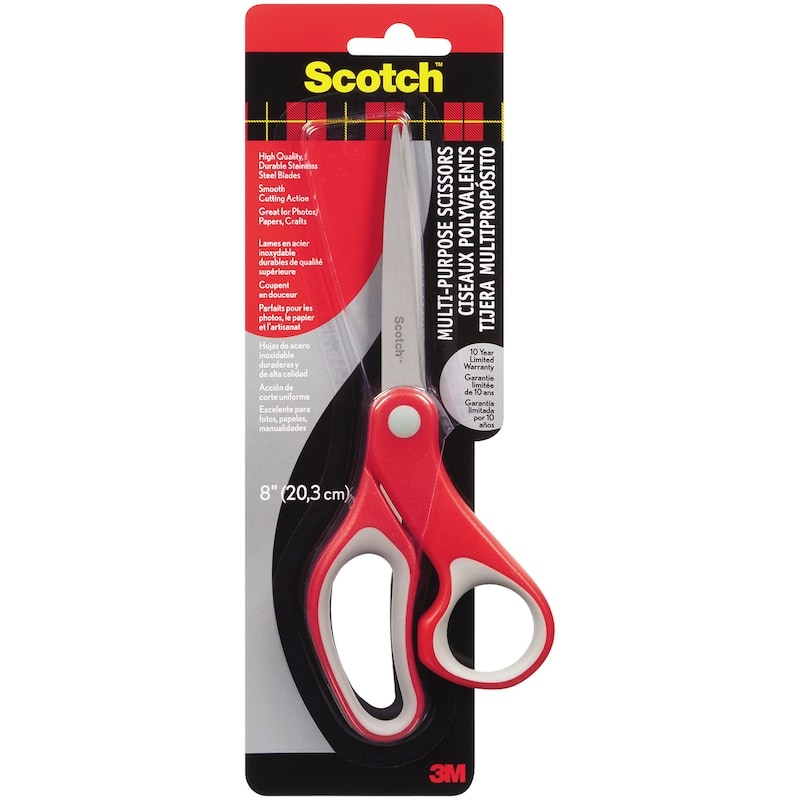 Multi-Purpose Scissors, 1428, Red, 20.3 Cm (8 In)