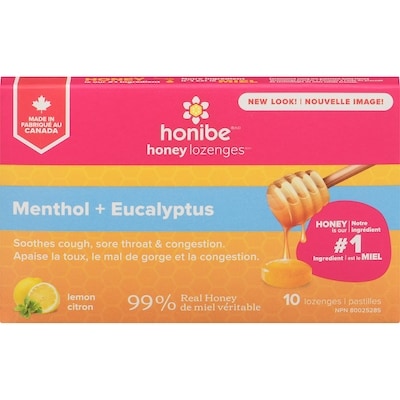 Honibe Honey Lozenges with Lemon & Eucalyptus 10 ea, $0.65/1ea
