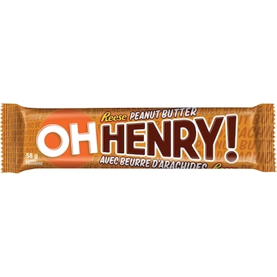 Oh Henry! Barre au beurre d’arachide 58 g, 2,57 $/100g