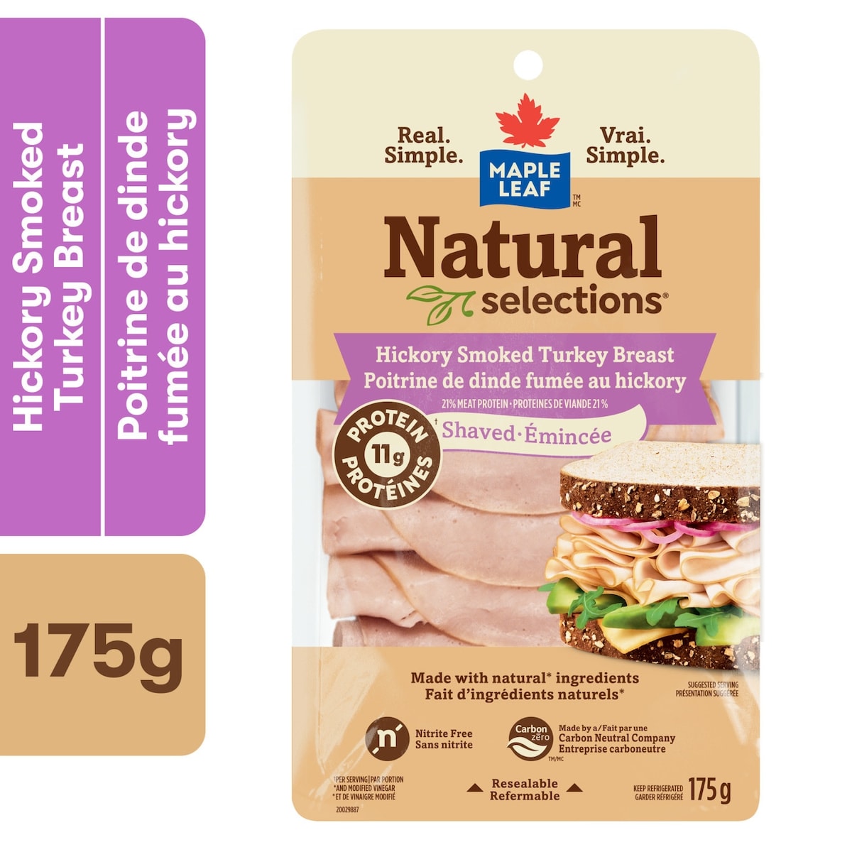 Maple Leaf Natural Selections Deli Shaved Turkey Breast Hickory Smoked
