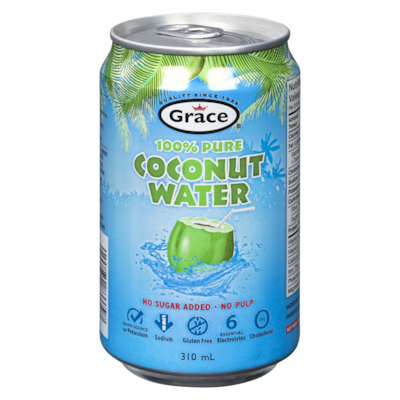 Grace 100% Pure Coconut Water 310 ml, $0.45/100ml