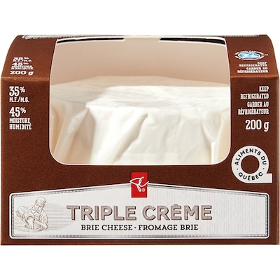 President's Choice Triple Cream Brie Cheese 200 g, $5.00/100g