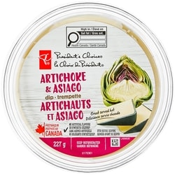 le Choix du Président Trempette aux artichauts et à l'asiago 227 g, 1,76 $/100g