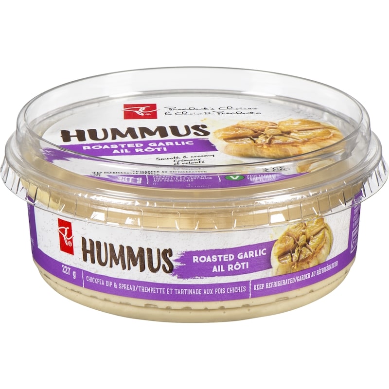 Roasted Garlic Hummus Chickpea Dip & Spread