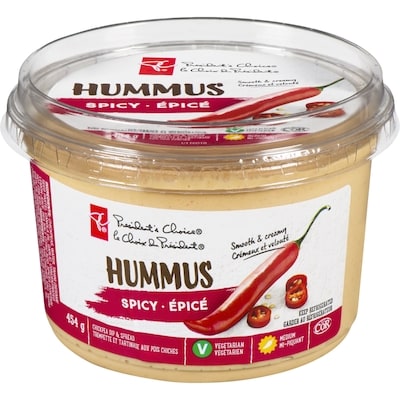 President's Choice Spicy Hummus Chickpea Dip & Spread 454 g, $1.76/100g