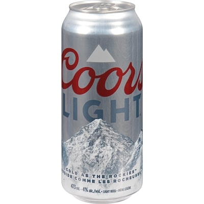 Coors Light, Can (ID required at pick-up) 473 ml, $0.64/100ml