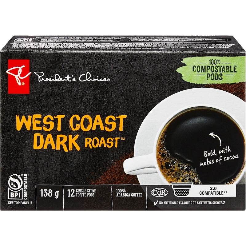 Gourmet West Coast Dark Roast Single Serve Coffee Pods