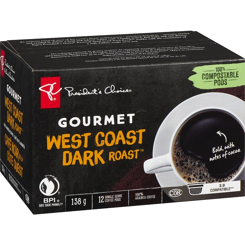 Gourmet West Coast Dark Roast Single Serve Coffee Pods