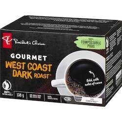 President's Choice Gourmet West Coast Dark Roast Single Serve