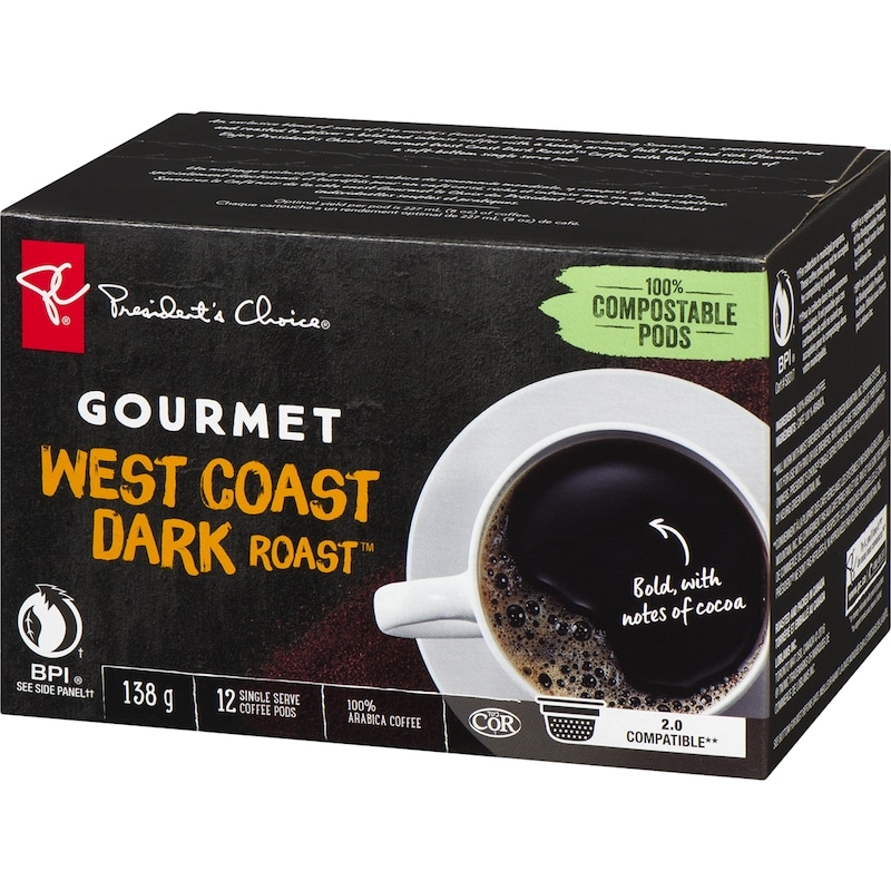 Gourmet West Coast Dark Roast Single Serve Coffee Pods