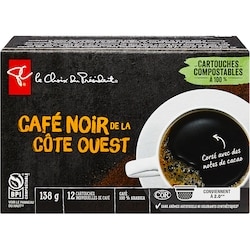 le Choix du Président Cartouches individuelles de Café noir de la côte Ouest Gourmet 12 ea, 0,75 $/1ch