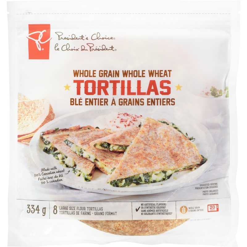 Whole Grain Whole Wheat Large Tortillas