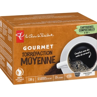 Cartouches individuelles de café K-Cup torréfaction moyenne Gourmet
