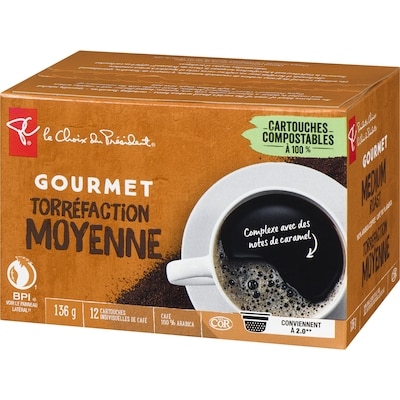 Cartouches individuelles de café K-Cup torréfaction moyenne Gourmet