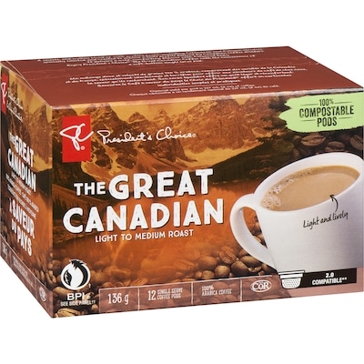 The Great Canadian Light to Medium Roast Single Serve K-cup Coffee Pods