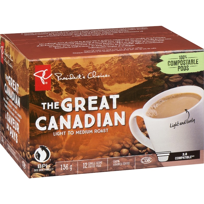 The Great Canadian Light to Medium Roast Single Serve Coffee Pods