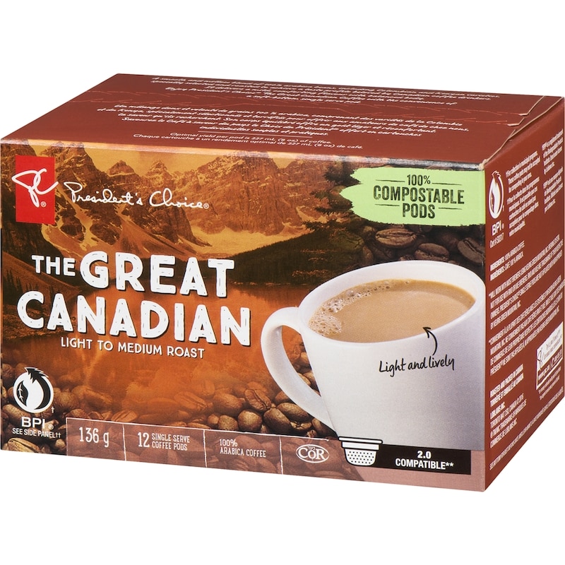The Great Canadian Light to Medium Roast Single Serve Coffee Pods