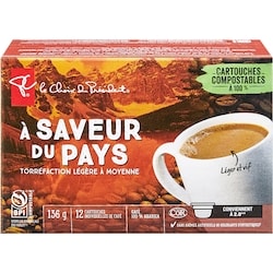 le Choix du Président Cartouches individuelles de café torréfaction blonde à moyenne À saveur du pays 12 ea, 0,83 $/1ch