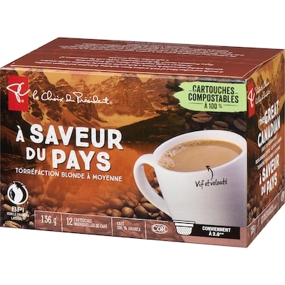 Cartouches individuelles de café K-Cup torréfaction blonde à moyenne À saveur du pays