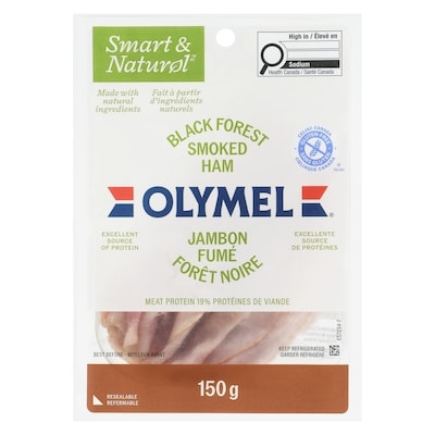 Olymel Smart & Natural Shaved Smoked Ham 150 g, $36.67/1kg $3.67/100g