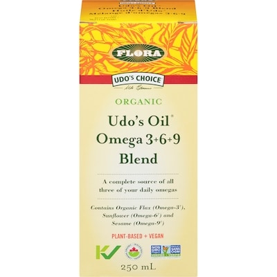 Udo Oil Organic Omega 3+6+9 Blend 250 ml, $7.40/100ml