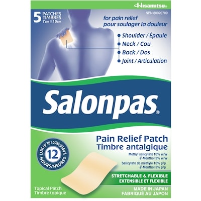 SalonPas 12-Hour Pain Relief Patch 5 ea, $2.70/1ea
