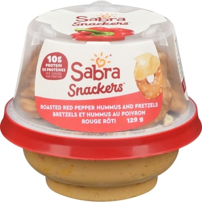 Sabra Roasted Red Pepper Hummus with Pretzels  129 g, $2.86/100g