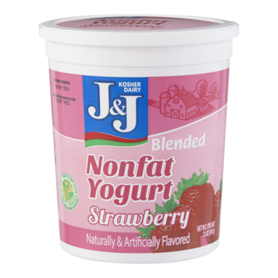 J and J Kosher Non Fat Yogurt, Non Fat Strawberry 907 g, $1.16/100g