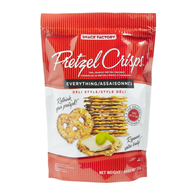 The Snack Factory Pretzel Crisps, Everything 170 g, $2.05/100g