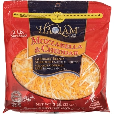 Haolam Mozzarella et cheddar casher râpés 908 g, 3,91 $/100g