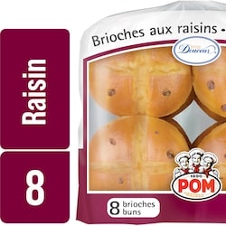 null Petits pains aux Brioches raisins 500 g, 1,30 $/100g