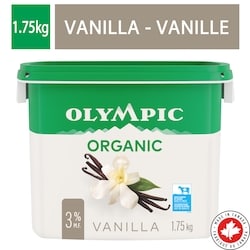 Olympic Yogourt biologique à la vanille 3 % 1.75 kg, 0,57 $/100g